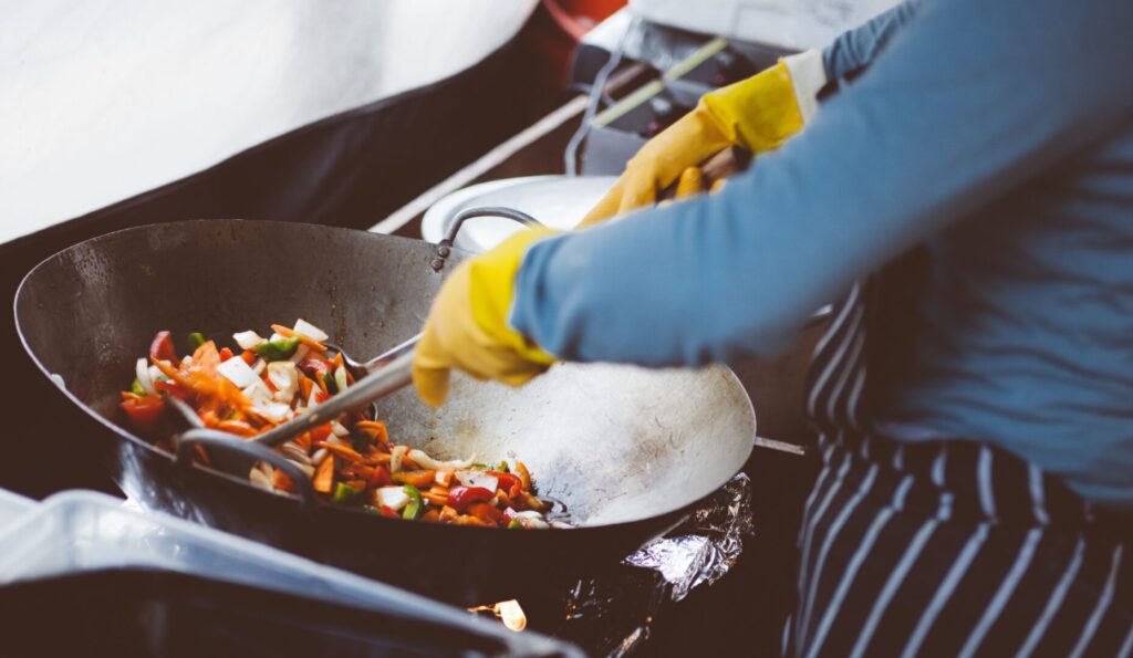 Preparing to work in a Café : South Asian Food